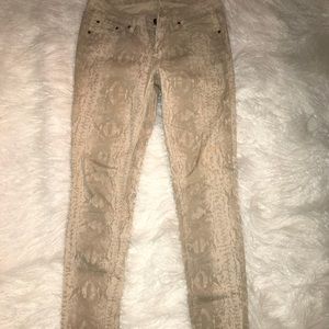 Ankle-length skinny jeans (SNAKE PATTERN)